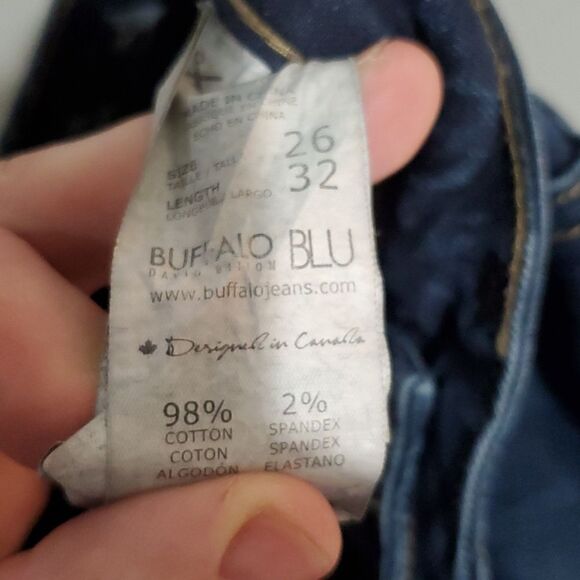 BUFFALO blue Faye dark wash 26x32 mid rise straight leg jeans - Picture 6 of 6